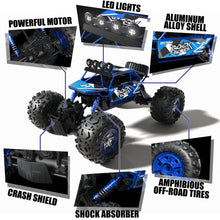 Load image into Gallery viewer, 1:10 Amphibious 4WD Large RC Cars, IPX6 Waterproof 30 Km/h Remote Control Car Gifts for Kids 4X4 Off-Road RC Rock Crawler
