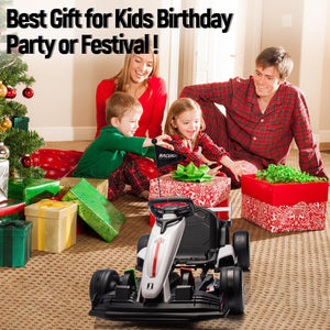 Electric Go Kart for Kids 3-8 - High Speed Drift Kart, 24V Battery Powered, 200W Dual Motor, Infinitely Variable Speed