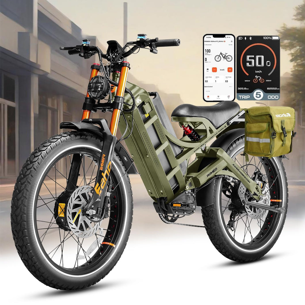 \Pro-Ⅲ 50MPH Electirc Bike - [2025 Latest] 5000W Dual Motor 60V 80AH 250Miles Long Range Ebike for Adults, Air Full Suspension