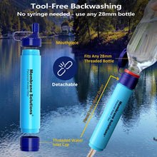 Load image into Gallery viewer, Membrane Solutions Personal Water Filter Straw S1 (Blue, 4 Pack)
