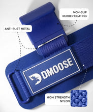 Load image into Gallery viewer, DMoose Fitness Weight Lifting Hooks (Pair) for Deadlifts (All Blue)
