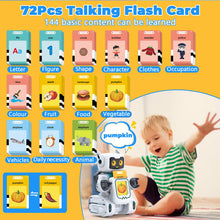 Load image into Gallery viewer, Robot Toys for Kids, Programmable Remote Control Toy, Interactive Toys with Talking Flash Cards, Smart Robot with LED
