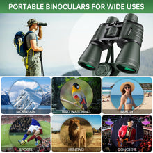 Load image into Gallery viewer, 20x50 High Powered Binoculars for Adults, Waterproof Binoculars with Low Light Vision for Bird Watching Hunting Camping Travel Cruise Hiking Sports Stargazing, Gifts for Men Dad
