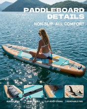 Load image into Gallery viewer, SOLAVERO 11'6" Inflatable Stand Up Paddle Board Supports 550 lbs - Extra Wide Stable Design with Non-Slip EVA Deck, SUP with Premium Accessories for Adults &amp; Youth
