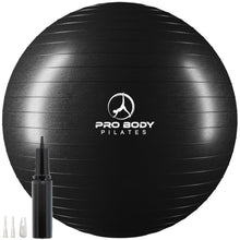 Load image into Gallery viewer, ProBody Pilates Exercise Ball - Multiple Sizes Gym Grade Balance Ball for Fitness,-(Black, 65 cm)
