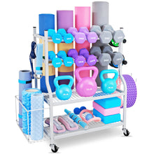 Load image into Gallery viewer, NBTORCH Yoga Mat Storage Rack for Dumbbells and Kettlebells,  (Hold Up to 440 Lbs)
