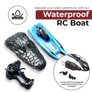 Remote Control Alligator Head - Remote Control Boat Prank Toy for Kids, Adults, Pranksters - 2.4G Waterproof RC Boats