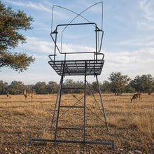 Load image into Gallery viewer, 5FT Hunting Stand with Blind, 1-2 Man 4' x 4' Platform Deer Stand Tripod
