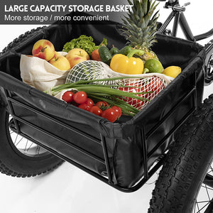 20''x4'' Tricycle for Adult, Men Women Sport Exercise Mountain Trike Cargo Backet, Cruiser 3 Wheel Bike Old Man Outdoor