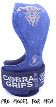 Load image into Gallery viewer, Cobra Grips Weight Lifting Gloves with Adjustable Neoprene Padded Wrist Wraps -(PRO Blue Leather)
