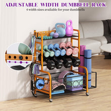 Load image into Gallery viewer, VOPEAK Weight Rack for Dumbbells,  Weight Storage Rack for Dumbbells with Wheels
