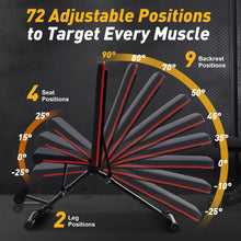 Load image into Gallery viewer, NEWBULIG Adjustable Weight Bench for Home Gym, Foldable Incline Decline Flat Workout Bench for Full Body Exercise, Bench Press and Sit Up Training Equipment, 795 lbs Capacity
