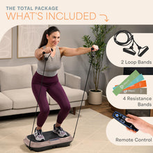 Load image into Gallery viewer, Lifepro Waver Vibration Plate Exercise Machine – High-Intensity Vibration Plate for Lymphatic Drainage – Full-Body Workout Vibrating Platform with Loop Bands – Fitness Equipment for Strength &amp; Toning
