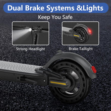 Load image into Gallery viewer, Electric Scooter Adults, 19MPH Top Speed, 19 Miles Range, 8.5&quot; Solid Tires, Folding E-Scooter with Dual Braking Dual Suspension
