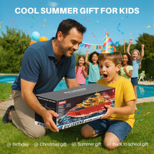 Load image into Gallery viewer, Remote Control Boat, Big RC Boat Firefighter for Kids 8-12 with 40 Mins Run Time (2 Batteries), One-Key Water Spary, 15 km/h High Speed
