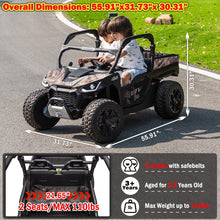 Load image into Gallery viewer, XL Ride On Dump Truck with Electric Dump Bed, 24V 2 Seater Ride on Toys Car with Remote Control, 4WD Kids Electric Car, Black
