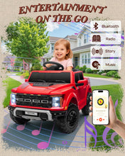 Load image into Gallery viewer, First Ride On Licensed Ford F-150 Raptor 12 Volt Kids Ride on Car, Ride on Toys for Kids with Remote Control (Red)
