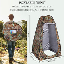 Load image into Gallery viewer, Your Choice Pop-Up Shower Tent, 47.2W"x74.8"H Changing Tent - Camo Green
