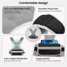 Load image into Gallery viewer, Adjustable Weighted Vest Woman 4-10lb/12-18lb/20-32lb Weighted Vest Men with 6 Ironsand Weights, Shoulder Pads and Large Pocket for Walking Running Crossfit Strength Training, 12-18lb, grey
