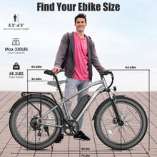 Load image into Gallery viewer, Electric Bike for Adults, Peak 1000W Ebike, 25MPH 60Miles Electric Mountain Bike, 26&quot; Fat Tire Adult Electric Bicycle with 48V 13AH Battery
