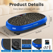 Load image into Gallery viewer, EILISON FitMaxx 3D XL Vibration Plate Exercise Machine - Whole Body Workout Vibration Platform w/Loop Bands - Lymphatic Drainage Machine for Weight Loss, Shaping, Recovery (Fitmaxx Blue)
