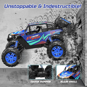 Large 1:8 Scale Upgraded RC Cars Remote Control Car for Adults Boys, Off Road Monster Truck with Realistic Sound, 2.4Ghz 4WD