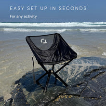 Load image into Gallery viewer, CLIQ ClassiQ 2-Pack Low-Back Camping Chairs with Free Carry Bag, Black
