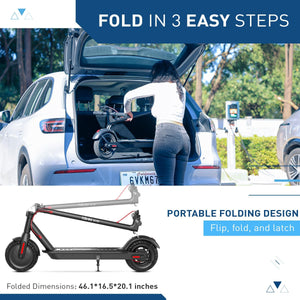 430W Peak Motor Electric Scooter, 10" Tires,17 Miles Range, 19 MPH Speed, Dual Brake System, Electric Scooter