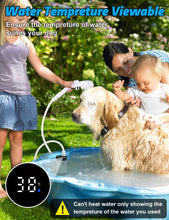 Load image into Gallery viewer, innhom Portable Camping Shower, 6000mAh Rechargeable Camp Shower Pump with LED Display, IPX7 Waterproof &amp; 2 Spray Modes Electric Outdoor Shower for Hiking, Travel, Pet Bathing and Car Washing, White
