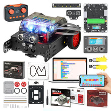 Load image into Gallery viewer, Rocky Coding &amp; Remote Control Robot Kit for Kids 8-16, Modular/Scratch/Python/C Programming, Educational Engineering Science Toy
