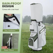 Load image into Gallery viewer, Tangkula Golf Cart Bag with 14-Way Full Length Dividers (Green &amp; White)
