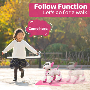 Programmable Robot Dog Toy with Voice Control for Kids, 2.4GHz Remote Control Robot Pet with Touch Sensors
