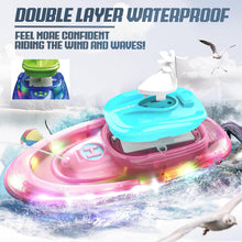 Load image into Gallery viewer, Remote Control Boat for Kids - Water Spray RC Boats with LED Lights for Pool &amp; Lake, 2.4GHz Speed Boat with 20+ Mins Runtime
