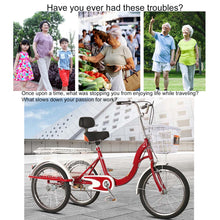 Load image into Gallery viewer, 20 inch Adults Trike Tricycle, Single Speed 3 Wheel Bike Adult Trikes for Women Men Seniors, Brown
