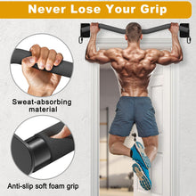 Load image into Gallery viewer, Kipika Heavy Duty Wall Mounted Pull Up Bar (32" M Type &amp; Foam-padded Handles)
