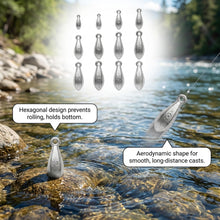 Load image into Gallery viewer, Bank Sinkers Fishing Weights, No-Roll Hexagonal, Surf &amp; Catfish Saltwater
