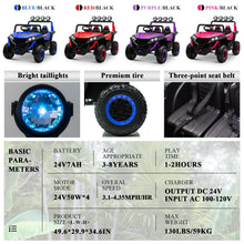 Load image into Gallery viewer, 2 Seater Ride on Car Truck,24V Electric Vehicle Car for Kids 3-8 Years,200W Motors,4 Shock Absorbers, Music Play (Blue)
