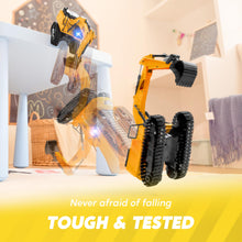 Load image into Gallery viewer, Remote Control Excavator Toys for Boys, 2.4Ghz RC Play Excavator with Light, Construction Toys
