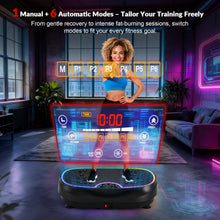 Load image into Gallery viewer, 3D Plus Vibration Plate Exercise Machine, Full Body Vibrating Platform for Strength Toning &amp; Fat Loss with 199 Adjustable Speeds, Atmosphere Lights, Shaker Workout Equipment for Women Men Home Gym
