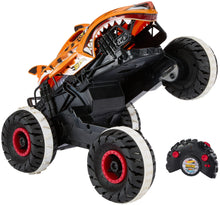 Load image into Gallery viewer, Hot Wheels RC Toy, Remote-Control Monster Trucks Unstoppable Tiger Shark in 1:15 Scale with Terrain Action Tires
