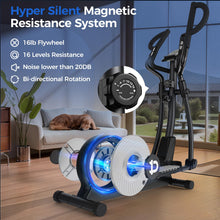 Load image into Gallery viewer, pooboo Elliptical Machine - 17IN-Stride Gray
