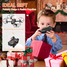 Load image into Gallery viewer, AVIALOGIC Mini Drone with Camera for Kids, Remote Control Helicopter Toys Gifts for Boys Girls, FPV RC Quadcopter with 1080P HD Live Video Camera, Altitude Hold, Gravity Control, 2 Batteries, Black
