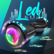 Load image into Gallery viewer, Scooter, Electric Scooters with 6.5&quot; Flash Wheels &amp; LED Headlights Fender Lights, All Terrain for Girls Boys Kids Ages 5+
