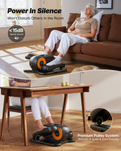Load image into Gallery viewer, MERACH Under Desk Elliptical Machine, Leg Exerciser While Sitting for Seniors with Remote Control &amp; 12-Speeds, Quiet Portable Electric Seated Pedal Exerciser Machine for Home Office（Orange）
