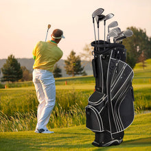 Load image into Gallery viewer, Tangkula Golf Stand Bag with 6 Way Top Dividers, Black

