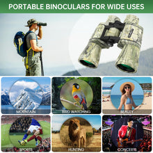 Load image into Gallery viewer, 20x50 High Powered Binoculars for Adults, Waterproof Binoculars with Low Light Vision for Bird Watching Hunting Camping Travel Cruise Hiking Sports Stargazing, Unique Gifts for Men

