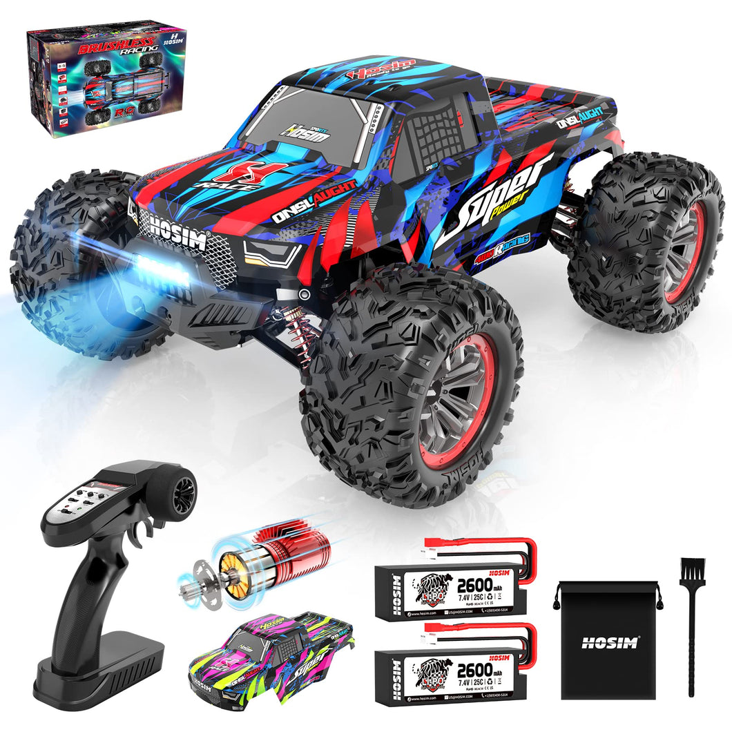 1:10 68+ KMH Brushless RC Cars for Adults, High Speed Remote Control Car Boys, 4X4 All Terrains Waterproof Off Road
