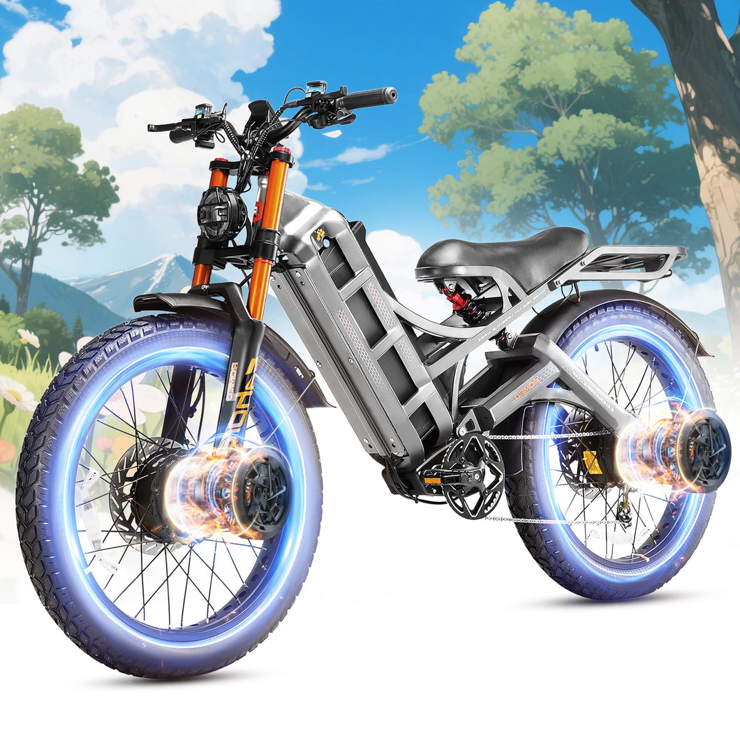 Romeo Pro Ⅱ4000W Dual Motor Ebike for Adults 52V 70Ah 200 Miles 46MPH Long Range Electric Bike 26 * 4.0