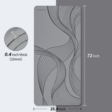 Load image into Gallery viewer, PAIDU Large Yoga Mat-72’x36’x0.4’ Extra Width ＆ Thick,Comfortable,Non-Slip Exercise Mat-Works Great on All Floor for Stretching,Yoga Studio,Gym or Home Workouts (Gray)
