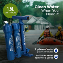 Load image into Gallery viewer, Trailgo Pro Portable Water Filter for Camping - Water Purifier Survival
